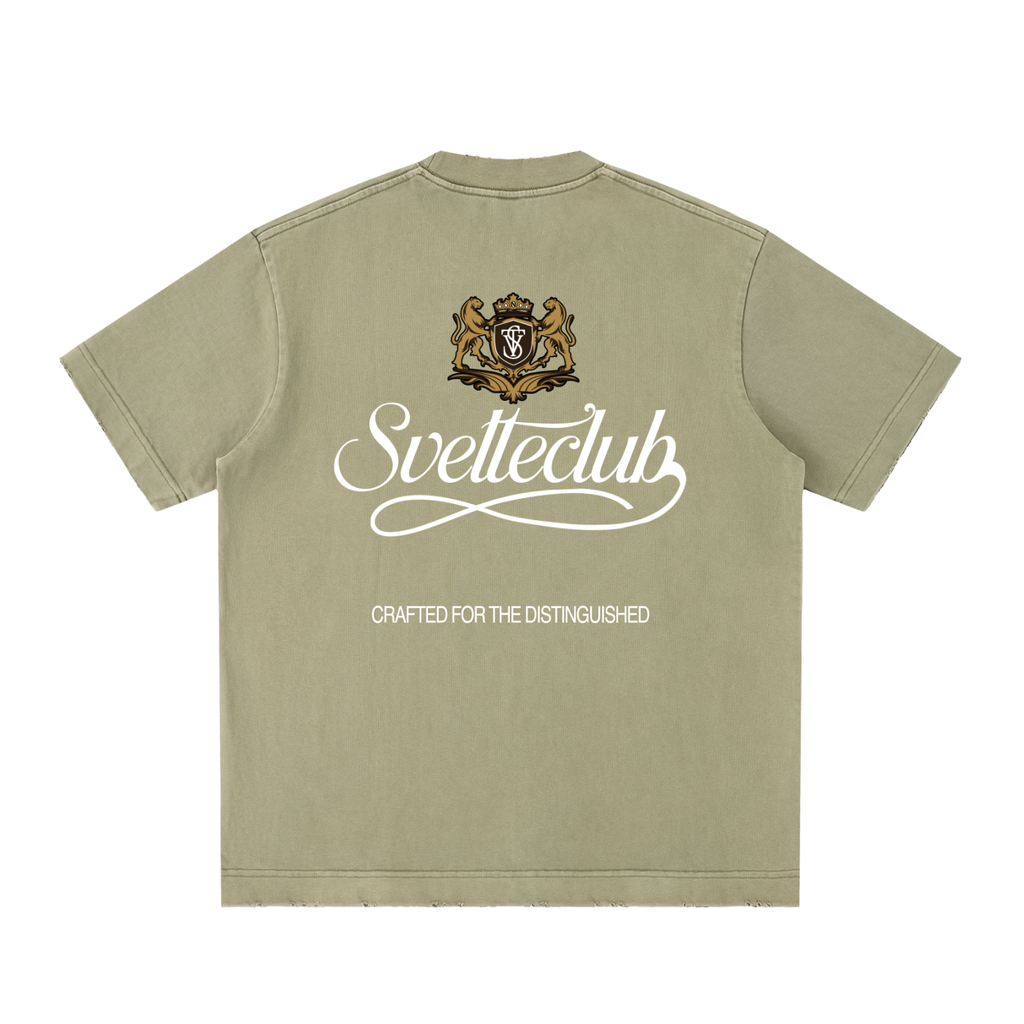 Svelte Heavyweight Vintage Washed Frayed T-Shirt