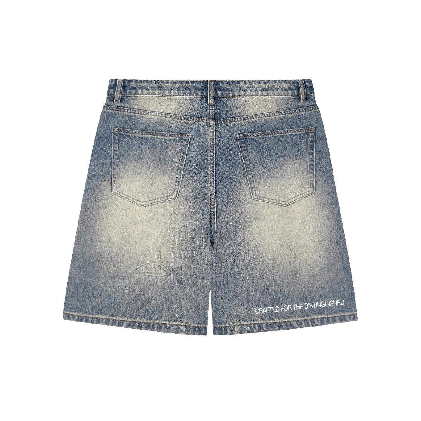 Svelte Faded Distressed Baggy Denim Shorts