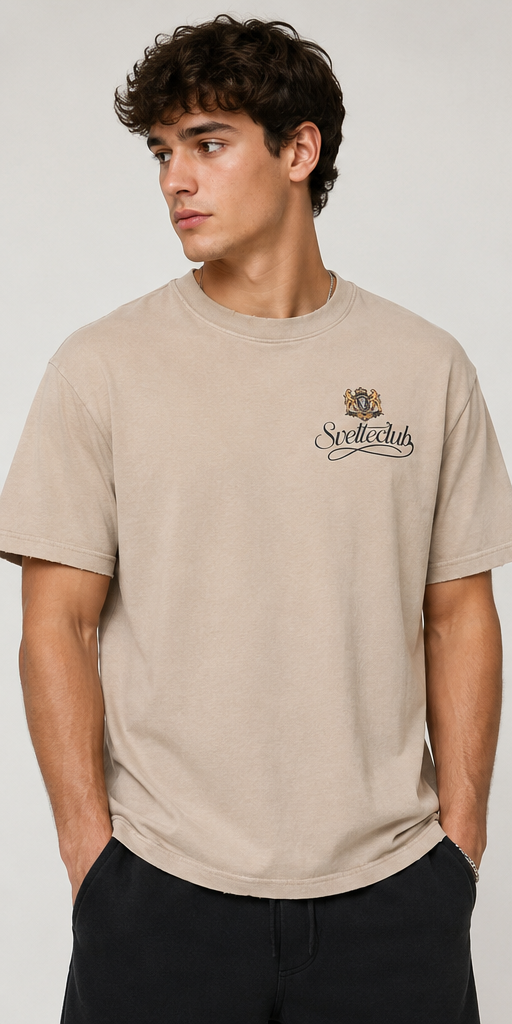 Svelte Heavyweight Vintage Washed Frayed T-Shirt