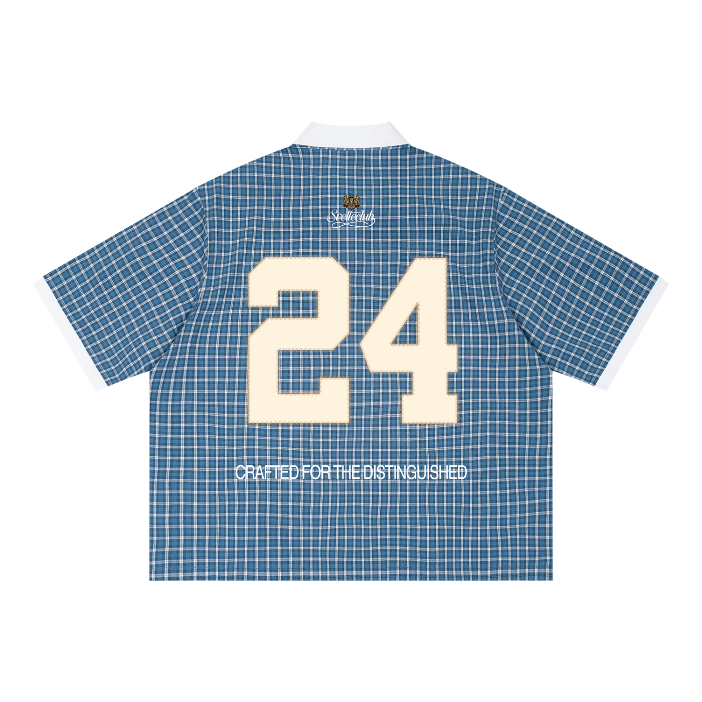 Svelte Club Boxy Plaid Color Block Polo Shirt